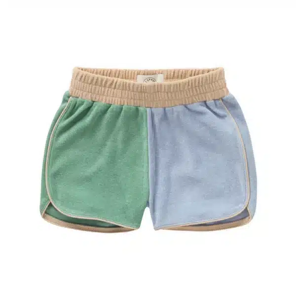 Sproet & Sprout Terry Sport Shorts Colourblock Misty Blue