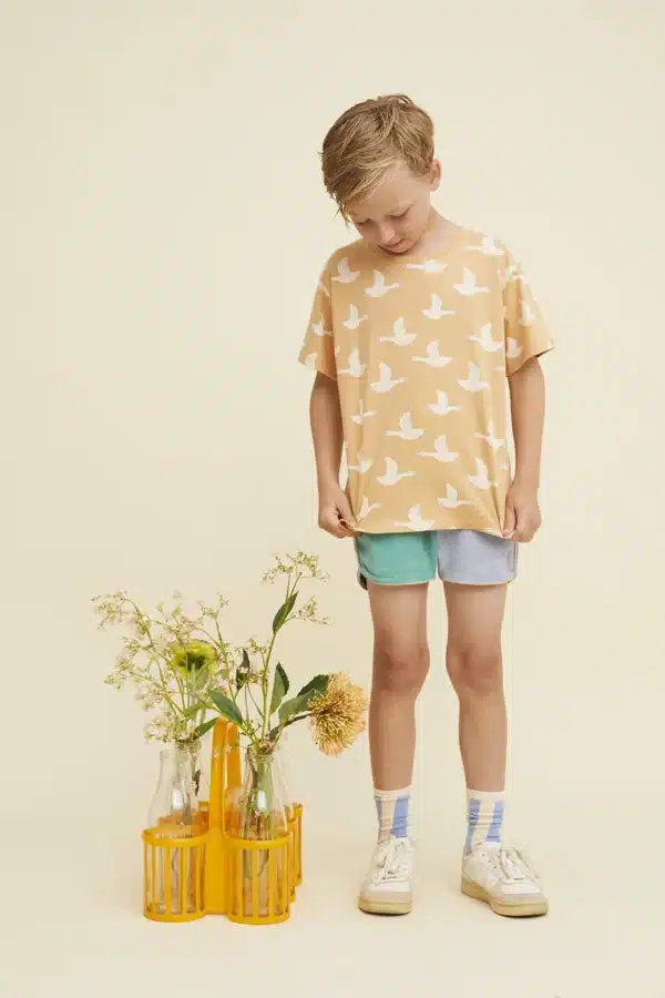 Sproet & Sprout Terry Sport Shorts Colourblock Misty Blue