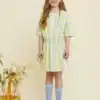 Sproet & Sprout Skater Dress Stripes Citrus