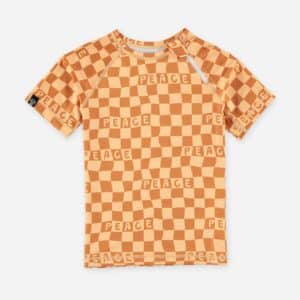 Beach & Bandits UV-Shirts Checkered Peace Yellow