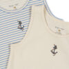 Konges Sløjd Konges Sløjd Basic 2 Pack Tanktop Gots Stripe Provence Mix 5715681002827 Konges SS25 Kleding & Accessoires Pyjama's & Ondergoed  Wijs west