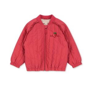 Konges Sløjd Konges Sløjd Juno Sparkle Bomber Jacket Raspberry Wine 5715681009246 Konges SS25 Kleding & Accessoires Jassen  Wijs west