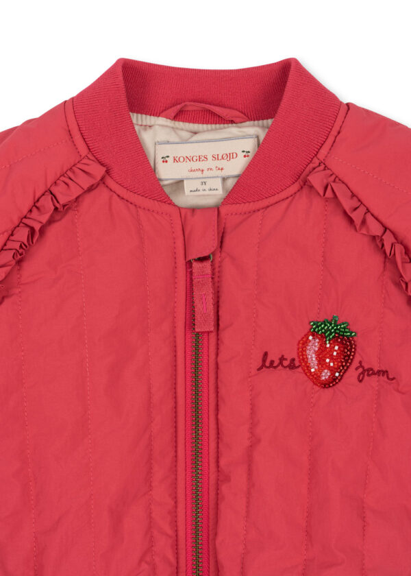 Konges Sløjd Konges Sløjd Juno Sparkle Bomber Jacket Raspberry Wine 5715681009246 Konges SS25 Kleding & Accessoires Jassen  Wijs west