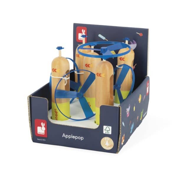Janod Janod Applepop - Display Propellor schieten 3700217333829 mertex 2025 Speelgoed & Spellen Experimenteren  Wijs west