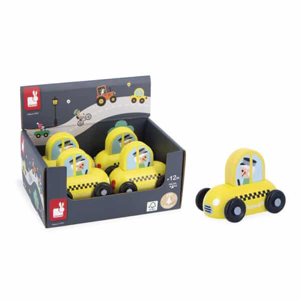 Janod Janod Crossroads - Taxi 3700217359140 mertex 2025 Speelgoed & Spellen Voertuigen  Wijs west