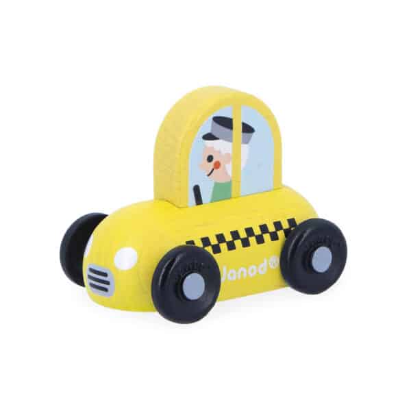Janod Janod Crossroads - Taxi 3700217359140 mertex 2025 Speelgoed & Spellen Voertuigen  Wijs west