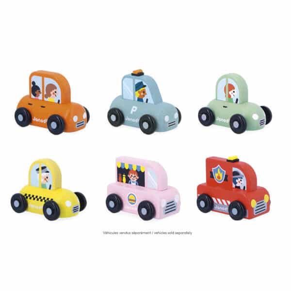 Janod Janod Crossroads - Taxi 3700217359140 mertex 2025 Speelgoed & Spellen Voertuigen  Wijs west