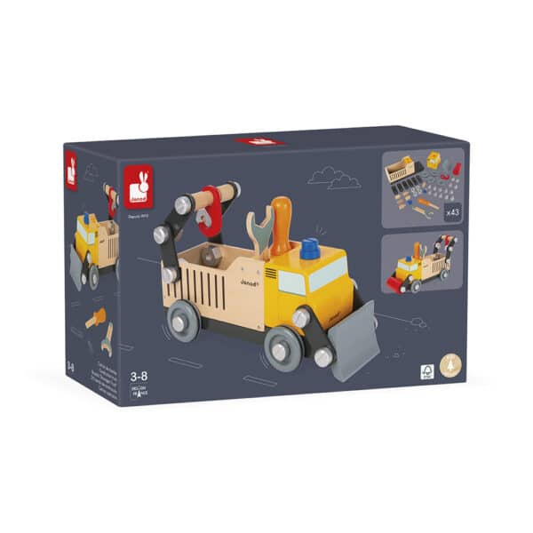 Janod Janod Brico'kids - Vrachtwagen wegwerker 3700217364700 mertex 2025 Speelgoed & Spellen Voertuigen  Wijs west