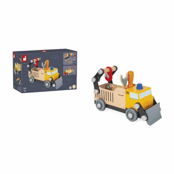 Janod Janod Brico'kids - Vrachtwagen wegwerker 3700217364700 mertex 2025 Speelgoed & Spellen Voertuigen  Wijs west