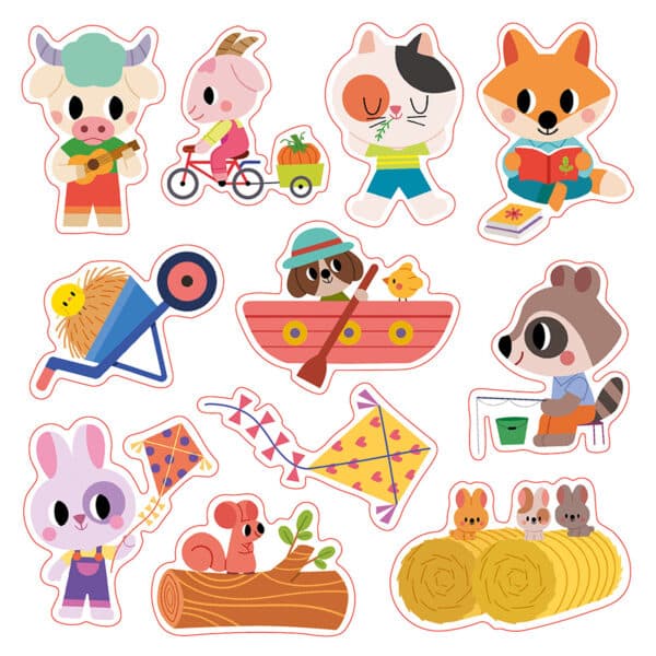 Janod Janod Atelier - 2 jaar - Dikke herkleefbare stickers 3700217391447 mertex 2025 Speelgoed & Spellen Knutselen  Wijs west