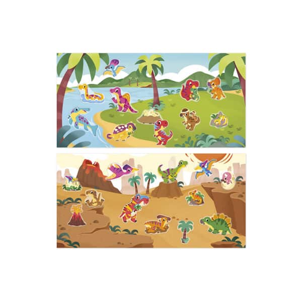Janod Janod Atelier - 2 jaar - Herbruikbare stickers Dino 3700217391584 mertex 2025 Speelgoed & Spellen Knutselen  Wijs west