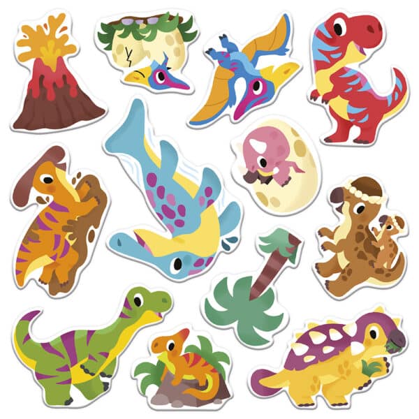 Janod Janod Atelier - 2 jaar - Herbruikbare stickers Dino 3700217391584 mertex 2025 Speelgoed & Spellen Knutselen  Wijs west