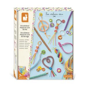 Janod Janod Atelier Bijoux - Scoubidou Peace & Love 3700217391607 mertex 2025 Speelgoed & Spellen Knutselen  Wijs west