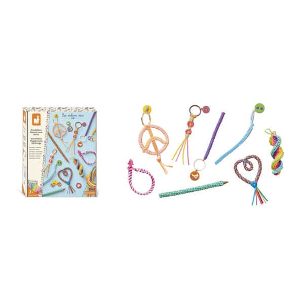 Janod Janod Atelier Bijoux - Scoubidou Peace & Love 3700217391607 mertex 2025 Speelgoed & Spellen Knutselen  Wijs west