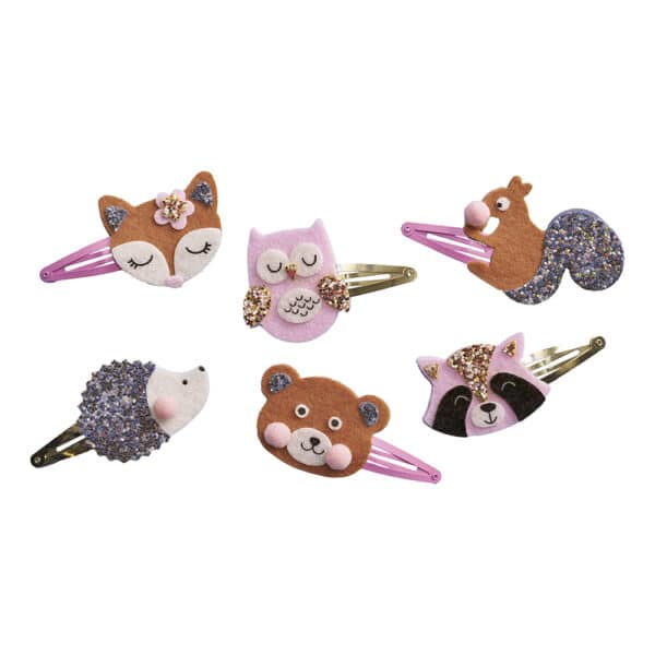 Janod Janod Atelier Bijoux - 6 Haarspeldjes Glitter Bosdieren 3700217391805 mertex 2025 Speelgoed & Spellen Knutselen  Wijs west