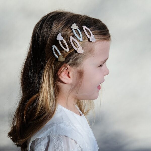 Mimi & Lula Mimi & Lula Teeny Heart Mini Clic Clacs 5060925058970 Mimi SS25 Verzorging Haaraccessoires Haarspeldjes Wijs west