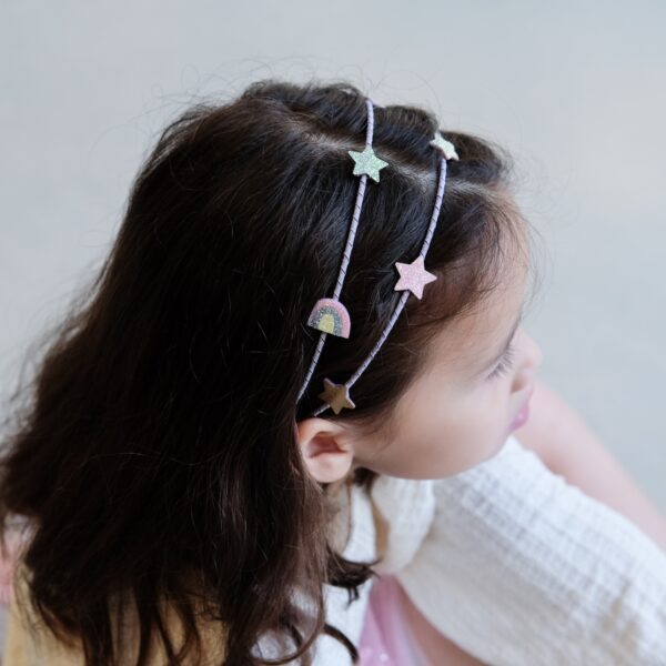 Mimi & Lula Mimi & Lula Rainbow & Star Double Alice 5060925059199 Mimi SS25 Verzorging Haaraccessoires Haarbanden Wijs west