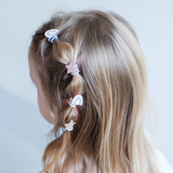 Mimi & Lula Mimi & Lula Rainbow & Star Mini Ponies 5060925059212 Mimi SS25 Verzorging Haaraccessoires Haarelastiekjes Wijs west