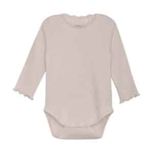 Huttelihut Huttelihut Body LS Rib Sepia Rose 5713438274725 Huttelihut SS25 Kleding & Accessoires Baby Rompers Wijs west