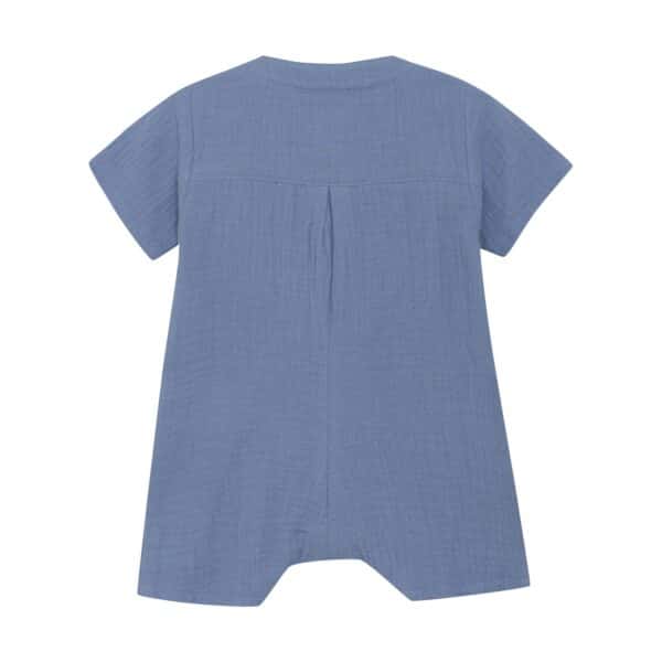 Huttelihut Huttelihut Playsuit SS Muslin Quiet Harbor 5713438275210 Huttelihut SS25 Kleding & Accessoires Baby Pakjes Wijs west