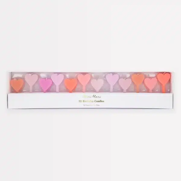 Meri Meri Pink Heart Kaarsjes