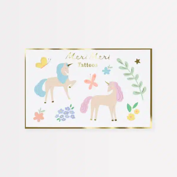 Meri Meri Unicorn Temporary Tattoos