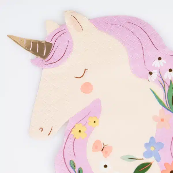 Meri Meri Meadow Eenhoorn Shaped Servetten