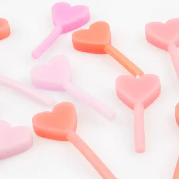 Meri Meri Pink Heart Kaarsjes
