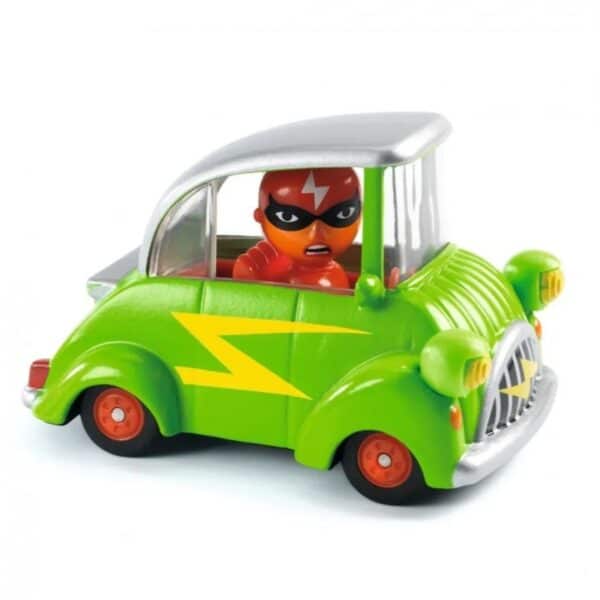 Djeco Djeco Crazy Motors Auto Green Flash 3070900054714 Djeco Ap25 Speelgoed & Spellen Voertuigen  Wijs west
