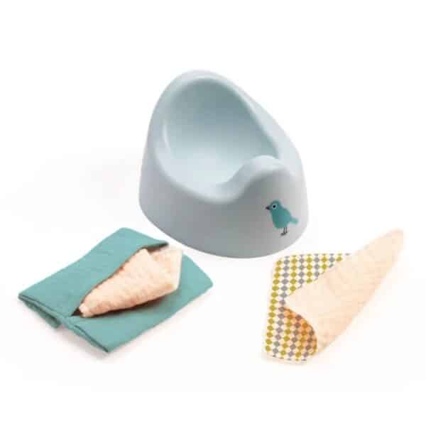 Djeco Djeco Pomea Potje & Wipes 3070900078536 Djeco Ap25 Speelgoed & Spellen Spelen Poppen Wijs west