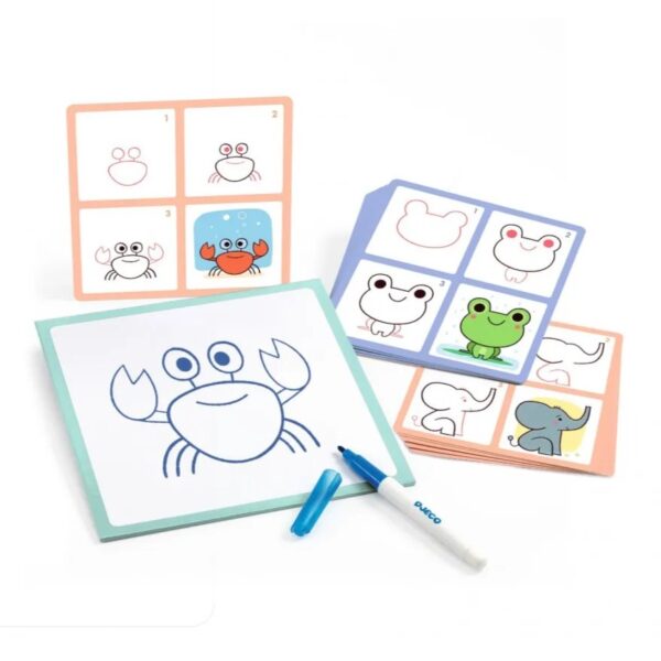 Djeco Djeco Step By Step Tekenkaarten Baby & Co  Djeco Ap25 Speelgoed & Spellen Knutselen  Wijs west