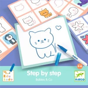 Djeco Step By Step Tekenkaarten Baby & Co