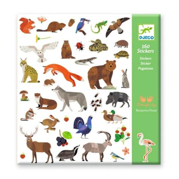 Djeco Djeco Stickers Fauna  Djeco Ap25 Speelgoed & Spellen Knutselen  Wijs west