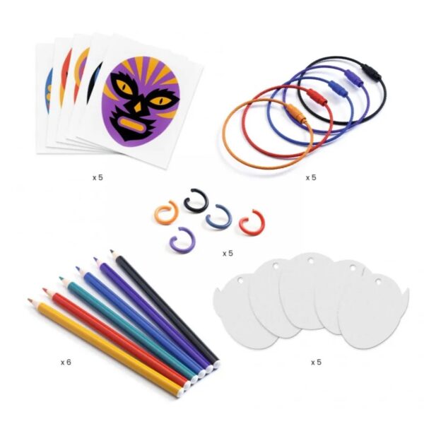 Djeco Djeco Knutselpaket Sleutelhangers Wrestler Keyring 3070900094864 Djeco Ap25 Speelgoed & Spellen Knutselen  Wijs west