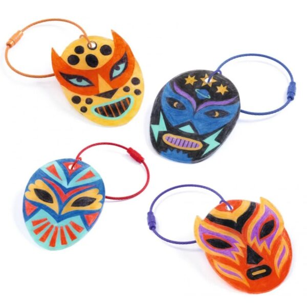 Djeco Djeco Knutselpaket Sleutelhangers Wrestler Keyring 3070900094864 Djeco Ap25 Speelgoed & Spellen Knutselen  Wijs west