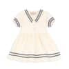 Konges Sløjd Konges Sløjd Allie Sailor Jurk Gots Optic White 5715681060544 SS25 Konges Kleding & Accessoires Rokjes & Jurkjes  Wijs west
