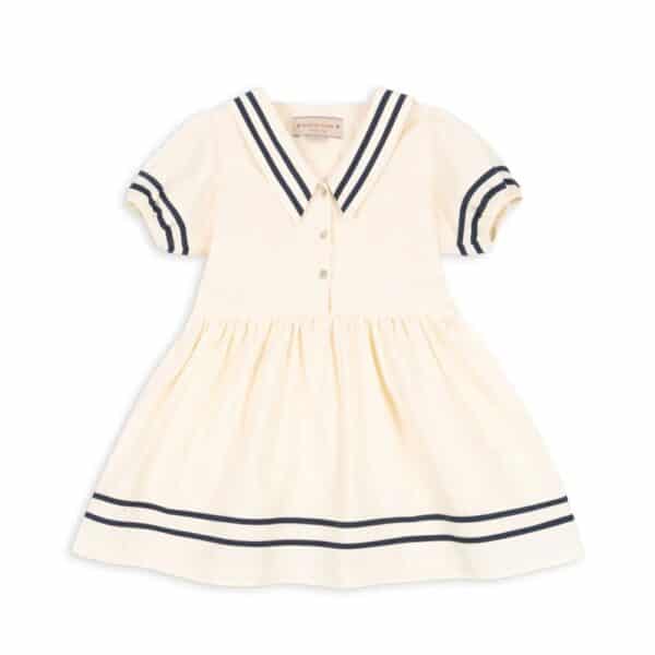 Konges Sløjd Konges Sløjd Allie Sailor Jurk Gots Optic White 5715681060544 SS25 Konges Kleding & Accessoires Rokjes & Jurkjes  Wijs west