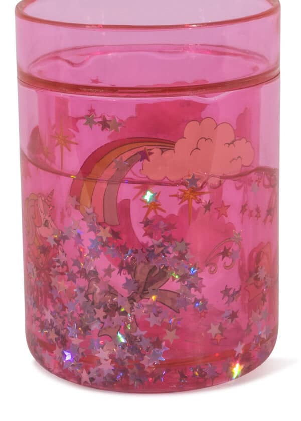 Konges Sløjd Konges Sløjd 4 Pack Glitter Bekers Pink Mix 5715681062647 SS25 Konges Verzorging Eten & Drinken Lunchbakjes & Drinkbekers Wijs west