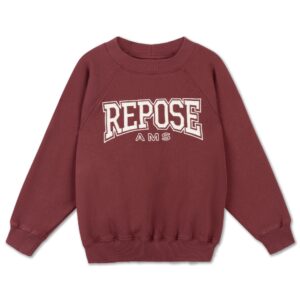 Repose AMS Repose Ams 13. Raglan Sweater Royal Burgundy 8721339603862 AW25 Repose Kleding & Accessoires Sweaters & Truien  Wijs west