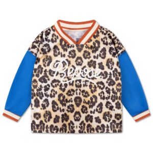 Repose AMS Repose Ams 52. Soccer Tee Leopard Glitch Color Block 8721339610259 AW25 Repose Kleding & Accessoires Shirts T-shirts Wijs west