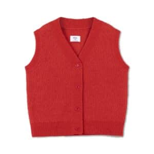 Repose AMS Repose Ams 67. Knit Vest Red 8721339601134 AW25 Repose Kleding & Accessoires Vesten  Wijs west