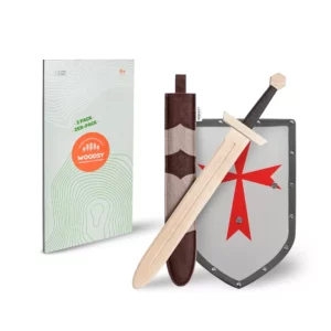 Woodsy Woodsy Houten zwaard met schild. 4+ 4260748040744 Harlekijn Speelgoed & Spellen Spelen: Pretend & Play  Wijs west