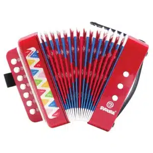 Uitgeverij Svoora Accordion rood 7 toetsen (14 noten). 5+ 5208006102994 Harlekijn Speelgoed & Spellen Muziek  Wijs west