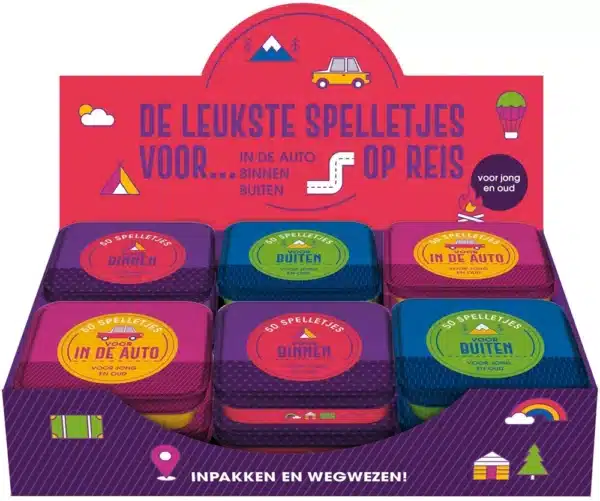 Uitgeverij 	Image Books Spelletjes voor op reis - 3 x 4 ex. 3+ 9789464086195 Harlekijn Speelgoed & Spellen Spellen  Wijs west