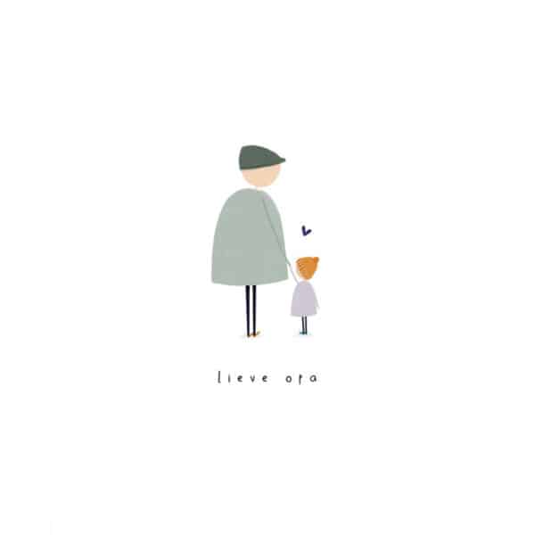Klein Liefs Wenskaart Lieve Opa