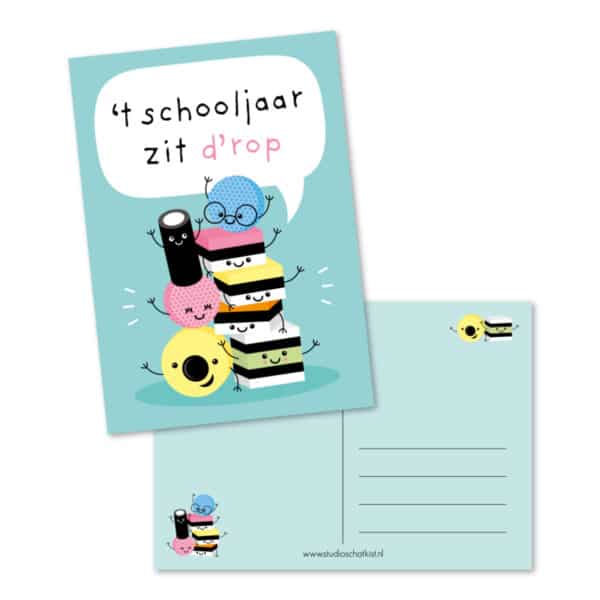 Kaart 't schooljaar zit d'rop