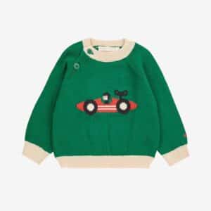 Bobo Choses Bobo Choses Race Car Jumper Offwhite 8445782321479 AW25 Bobo Kleding & Accessoires Baby Pakjes Wijs west