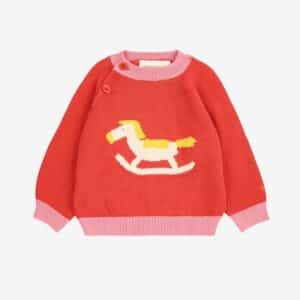 Bobo Choses Bobo Choses Rocking Horse Jumper Red 8445782321523 AW25 Bobo Kleding & Accessoires Baby Pakjes Wijs west