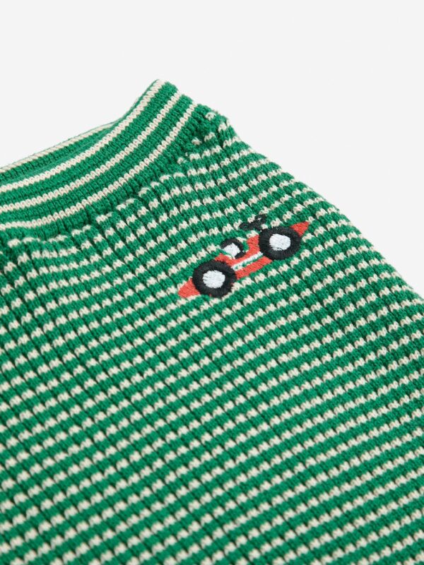 Bobo Choses Bobo Choses Race Car Knitted Footed Leggings Light Green 8445782321578 AW25 Bobo Kleding & Accessoires Baby Broekjes Wijs west