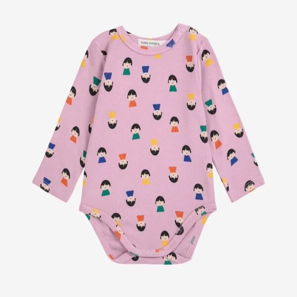 Bobo Choses Bobo Choses Game Pawns All Over Body Lavender 8445782321752 AW25 Bobo Kleding & Accessoires Baby Rompers Wijs west